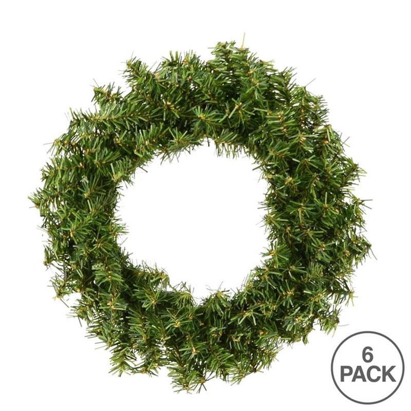 Vickerman 6" Mini Pine Artificial Christmas Wreaths in Green (Set of 6) - Image 2